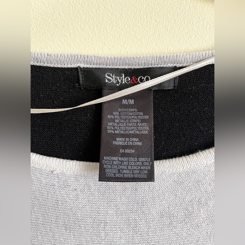 Beautiful black and white top from Style & Co! - Picture 2 of 7